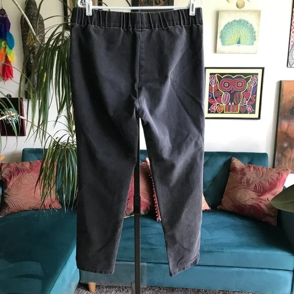 SOFT SURROUNDINGS size L Gray Stretch Denim Metro Legging Pull-On Jeans - Picture 3 of 4